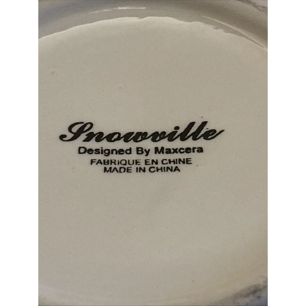 Maxcera‎ Snowville Christmas Farmhouse Candy Bowl Serving Bowl 6